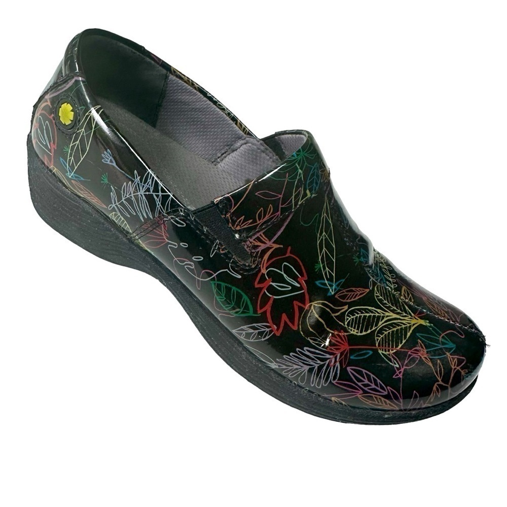 Dansko Women's Slip Resistant Black Multi Colored Work Clogs, size 7 - Picture 9 of 11